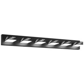 6-Light LED Modern Vanity Light Fixtures, 40.35-Inch, Black Finish Bathroom Wall Lighting Fixture Over Mirror, with IP44 Waterproof, for Bathroom