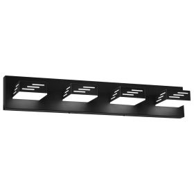 4-Light LED Modern Vanity Light Fixtures, 25.59-Inch, Black Finish Bathroom Wall Lighting Fixture Over Mirror, with IP44 Waterproof, for Bathroom
