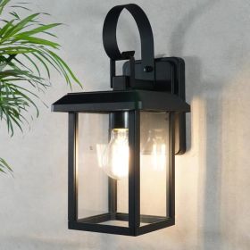 Inowel Outdoor Dusk to Dawn Wall Light 3000K 5000K Black Exterior Light Fixture 40003 (Option: Black)