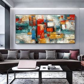 Hand Oil Paintings Wall Art On Canvas Wall Art Decoration Modern Abstract Picture For Home Living Room hallway bedroom luxurious decorative paint (size: 50x100cm)