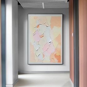 Simple Texture Painting Art Hand-painted Oil Painting Modern Wall Decor Gray Design Acrylic Paintings Wall Canvas Art Picture (size: 75x150cm)