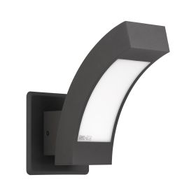 Inowel Wall Lights Outdoor Wall Sconce Modern LED Patio Porch Lights Aluminum Exterior Light Fixture Waterproof IP54 for Hallway House Backyard G (Color: Grey)
